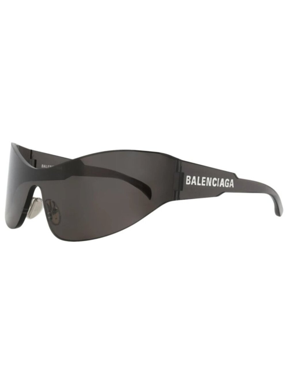 New Balenciaga Women's Eyeglasses Shield Wrap Grey Grey Grey